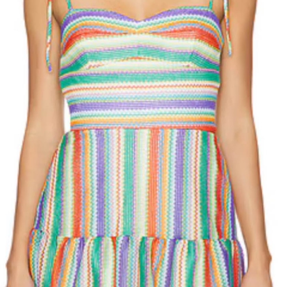 Amanda Uprichard Multicolor Striped Mini Dress